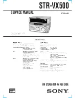 Sony STR-VX500 Service Manual preview