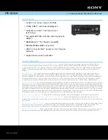 Sony STRDG820 - STR AV Receiver Specifications preview