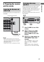 Предварительный просмотр 35 страницы Sony STRDG920 - STR AV Receiver Operating Instructions Manual