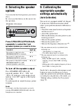 Предварительный просмотр 39 страницы Sony STRDG920 - STR AV Receiver Operating Instructions Manual