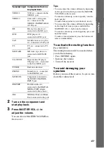 Предварительный просмотр 45 страницы Sony STRDG920 - STR AV Receiver Operating Instructions Manual