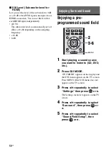 Предварительный просмотр 50 страницы Sony STRDG920 - STR AV Receiver Operating Instructions Manual