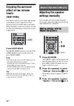 Предварительный просмотр 56 страницы Sony STRDG920 - STR AV Receiver Operating Instructions Manual