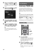 Предварительный просмотр 62 страницы Sony STRDG920 - STR AV Receiver Operating Instructions Manual