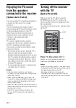 Предварительный просмотр 76 страницы Sony STRDG920 - STR AV Receiver Operating Instructions Manual