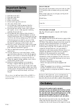 Предварительный просмотр 2 страницы Sony SU-B400S Instructions Manual