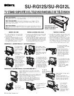 Sony SU-RG12L - Stand For Rear Projection TV Instructions Manual предпросмотр