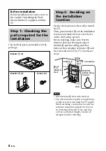 Предварительный просмотр 8 страницы Sony SU-W110 Operating Instructions Manual