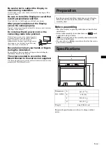 Предварительный просмотр 5 страницы Sony SU-WL700 Instructions Manual