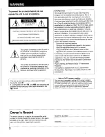 Preview for 2 page of Sony Super Betamax Operating Instructions Manual