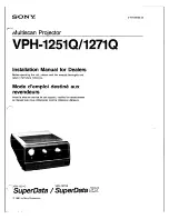 Sony SuperData VPH-1251Q Installation Manual предпросмотр