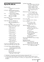 Предварительный просмотр 25 страницы Sony SuperLite VPL-CS7 Quick Reference Manual