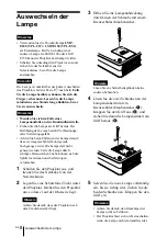 Предварительный просмотр 56 страницы Sony SuperLite VPL-CS7 Quick Reference Manual