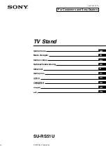 Предварительный просмотр 1 страницы Sony SURS51U - Stand For Rear Projection TV Instructions Manual