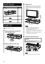 Предварительный просмотр 4 страницы Sony SURS51U - Stand For Rear Projection TV Instructions Manual