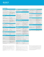 Предварительный просмотр 2 страницы Sony SVD13213CXB Specification Sheet