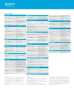 Preview for 2 page of Sony SVD13215PXB Specification Sheet