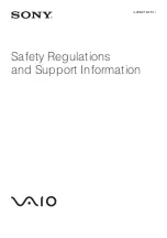 Preview for 1 page of Sony SVE14117FXB Safety Manual