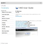 Preview for 1 page of Sony SVE14A25CXH VAIO User Manual