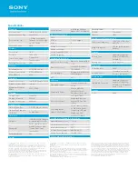 Preview for 2 page of Sony SVF14215CXB Specification Sheet