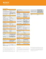 Preview for 2 page of Sony SVJ20214CYB Specifications