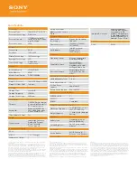 Preview for 2 page of Sony SVJ2021BPXW Specifications