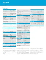 Preview for 2 page of Sony SVP11213CXB Specification Sheet