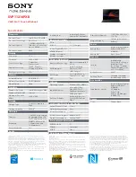 Preview for 1 page of Sony SVP11216PXB Service And Warranty Information