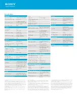 Preview for 2 page of Sony SVP1321ECXB Specification Sheet