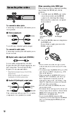 Preview for 12 page of Sony SVR-HDT1000 Operating Instructions Manual