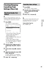 Preview for 21 page of Sony SVR-HDT1000 Operating Instructions Manual