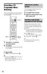 Preview for 22 page of Sony SVR-HDT1000 Operating Instructions Manual