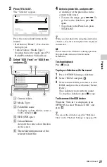 Preview for 27 page of Sony SVR-HDT1000 Operating Instructions Manual