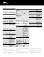 Preview for 2 page of Sony SVS13A12FXB Specifications