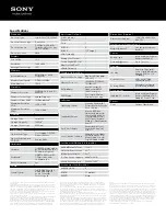 Preview for 2 page of Sony SVS13A1DGXB Specifications