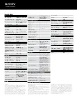 Preview for 2 page of Sony SVS15113FXB Specifications