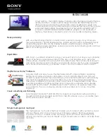 Sony SVS1511AGXB VAIO Specifications preview