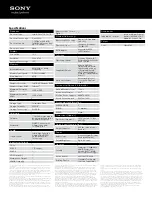 Preview for 2 page of Sony SVT1311CGX/S Specifications