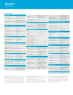 Предварительный просмотр 2 страницы Sony SVT15117CXS Specification Sheet