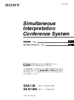 Preview for 1 page of Sony SX-E120A Operating Instructions Manual