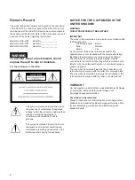 Preview for 3 page of Sony SX-H750 Operating Instructions Manual