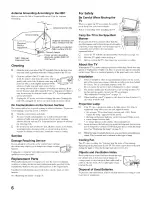 Предварительный просмотр 6 страницы Sony SXRD KDS-50A2020 Operating Instructions Manual