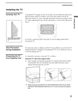 Предварительный просмотр 11 страницы Sony SXRD KDS-50A2020 Operating Instructions Manual