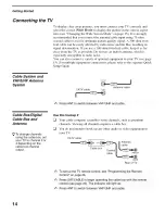 Предварительный просмотр 14 страницы Sony SXRD KDS-50A2020 Operating Instructions Manual