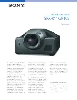 Sony SXRD SRX-R105 Specifications preview