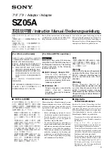 Sony SZ05A Instruction Manual preview