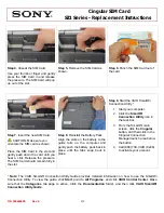 Preview for 2 page of Sony SZ1 Series Replacement Instructions