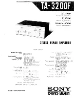 Preview for 1 page of Sony TA-3200F Service Manual