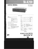 Sony TA-A200 Service Manual preview