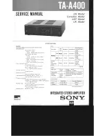 Preview for 1 page of Sony TA-A400 Service Manual